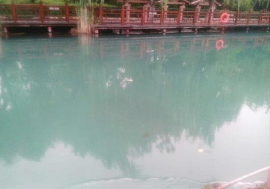 东护城河河水浑浊。