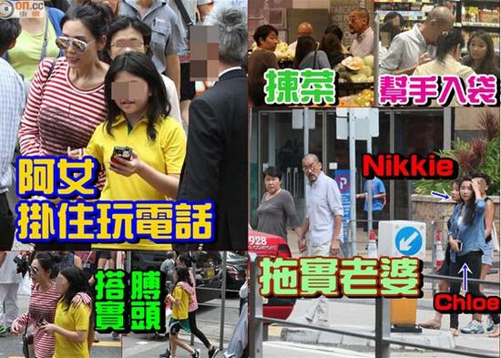 梁家辉 一家出门