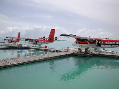 马尔代夫的水上飞机