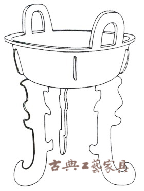 圖1 鼎繪圖商代(公元前十六年十一世紀)青銅高19厘米,寬15.7厘米(由Eric Lidow先生和夫人收藏)