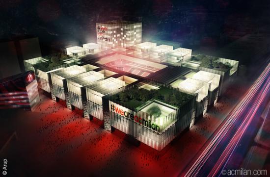 AC米兰计划修建新球场的效果图
