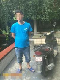 成都奇葩男给摩托车装电动车牌照 扣12分_成都