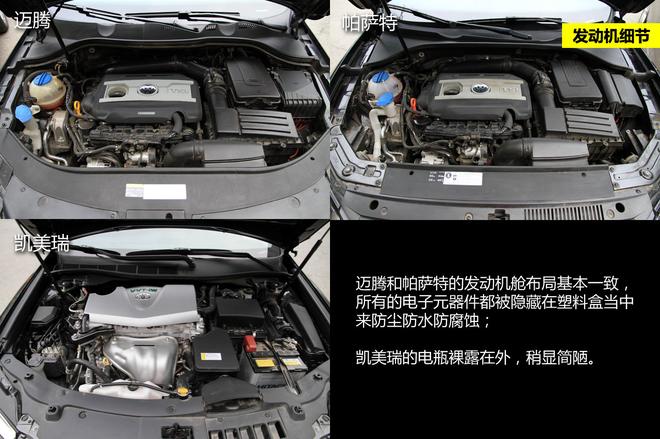 细节品质见真章 迈腾/帕萨特/凯美瑞对比