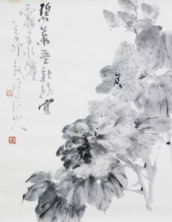 李云雷 芙蓉  纸本水墨 44.5cmx34.5cm  2011