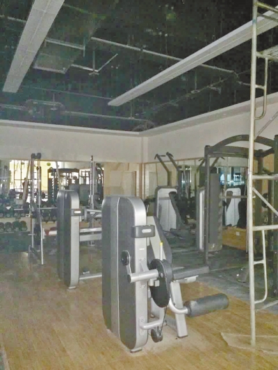 4號樓地下部分已經建好的健身房