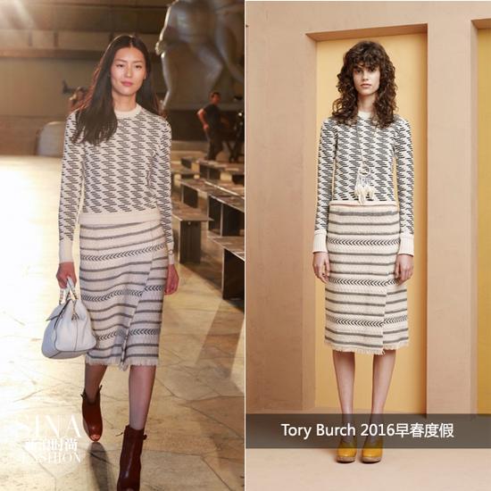 刘雯Tory Burch 2016春夏秀场