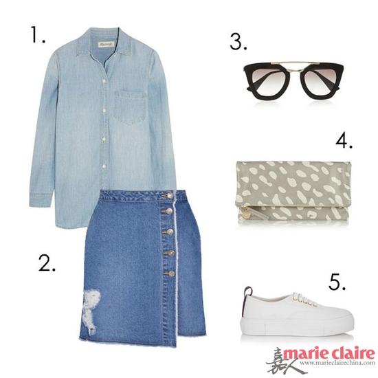 明星穿牛仔裙街拍|牛仔|潮流