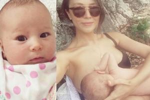 名模Cara G.变炫娃狂魔 晒沙滩喂奶照(图)