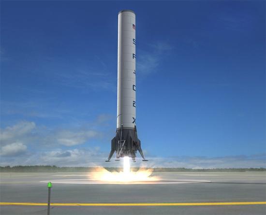 SpaceX运载火箭的垂直回收