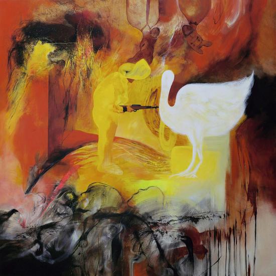 猎人 Hunter 布面丙烯 Acrylic on Canvas 200X200cm 2015