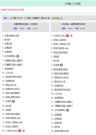 西安公交网329路信息截图