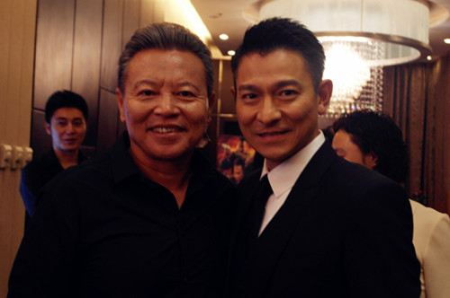 赵小锐与刘德华后台合影