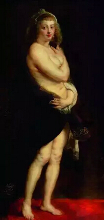 魯本斯《披上毛皮的海倫娜·芙爾曼》木板油畫176×83cm維也納美術史博物館藏1636年前後
