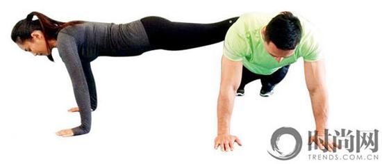 5个情侣动作练出甜蜜好身材