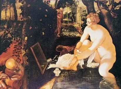 丁托列托《蘇珊娜和長老》布面油畫147×194cm1555年