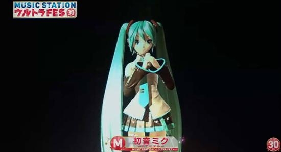 初音登台电视音乐节目致收视率暴涨