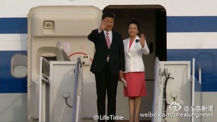 习近平抵达华盛顿.拜登迎接