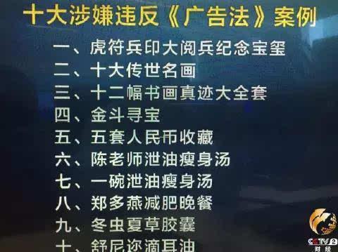 国家工商总局公布了2015年涉嫌违反《广告法》的十大典型案例