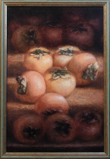 《暖柿》布面油画30X45cm2014年
