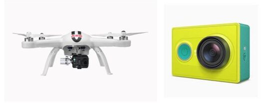 跨界合作的科技潮品AEE无人机和小蚁相机