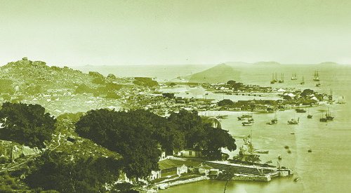1880年代,厦门港玉沙坡(局部)。