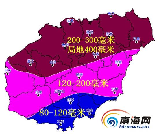 10月3日至4日降雨过程雨量