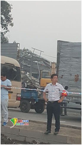 事发现场。中国青年网记者 宿希强 摄