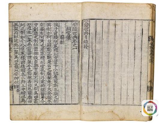 介绍仪式典礼的古籍《安陵世典》（年代不详）。（图片来源：韩国朝鲜研究高级中心网站）