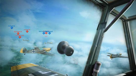 图3-《浴血长空》游戏实景截图，空中遭遇战