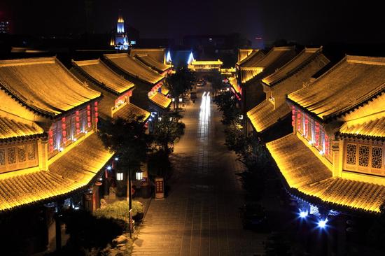 迷人的青州古城夜色