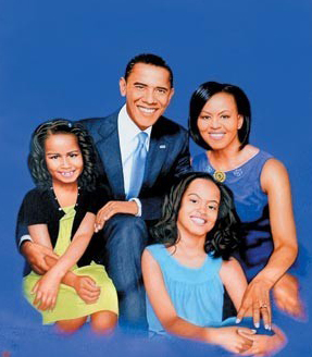 沈绣《奥巴马总统全家福》