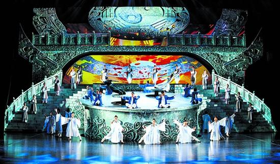 《夢幻武當(dāng)》大型太極功夫表演。