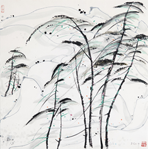 吴冠中 松曲
一九八六年作
设色纸本 镜心
70cm x 69cm
(27½in x 27in).
估价:HK$400,000 - 600,000