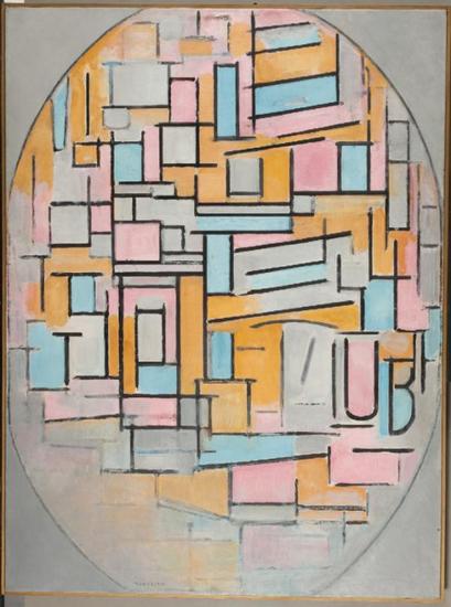 椭圆构图2(Composition in oval with color planes 2), 1914