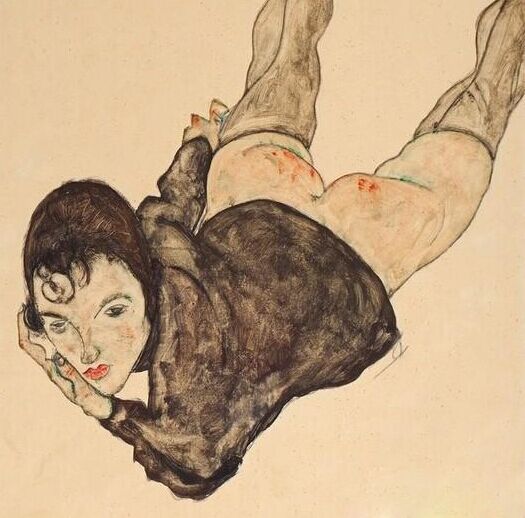 席勒水彩作品《斜躺的女人》180万欧元(合1297万人民币)在 Auctionata线上成交