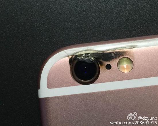 网曝iPhone 6s发生爆炸：摄像头烧焦变形