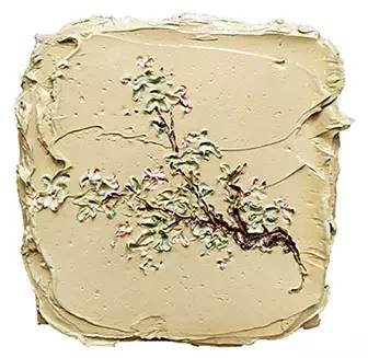 王焱 《桃花》 20×20cm 布面油画 2015
