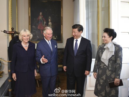 习近平夫妇会见查尔斯王储夫妇。