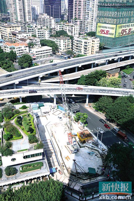 ■位于沿江东路江湾桥底的东濠涌深隧工地。