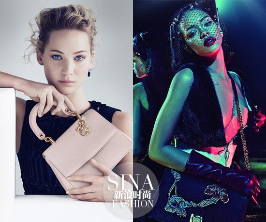 Dior的两位新生代代言人詹妮弗-劳伦斯和蕾哈娜