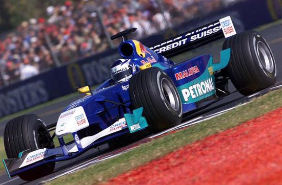 Kimi-莱科宁驾驶索伯赛车在2001年比赛中