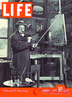 1946年美国《生活》杂志封面人物“画家丘吉尔”