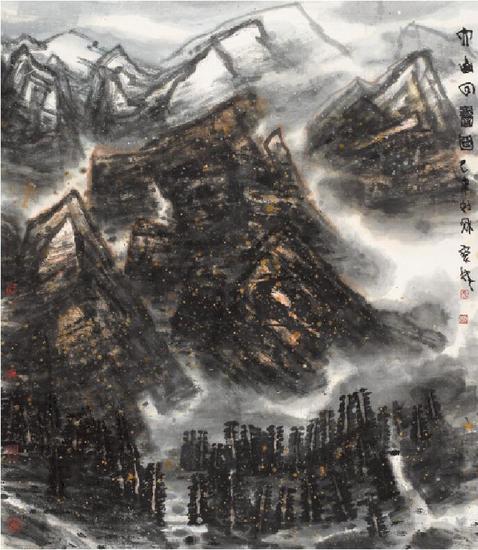 李宝林《大山回响图》165cm×144cm2015年