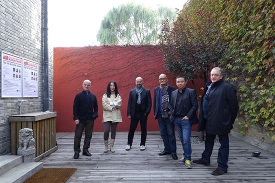 2015CCAA第五届评论奖评委，左起：乌利·希克、刘栗溧、马克·瑞伯特、郑胜天、皮力、查尔斯·加利亚诺