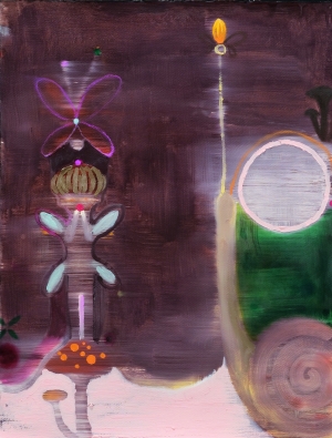 山本桂辅《无题》纸本油画、彩铅2006年