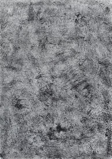 黄旭 垃圾山18,2015,56x80cm,纸本水墨