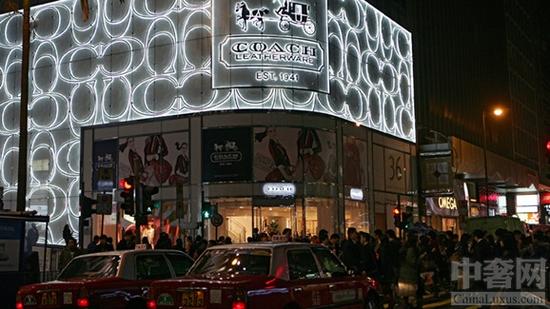 已关闭的香港中环COACH旗舰店