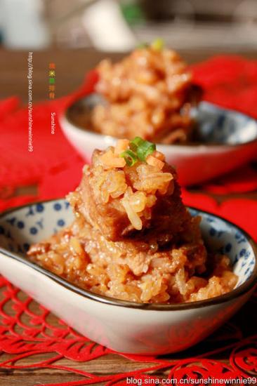 特色国民菜糯米蒸排骨 简单营养又可口