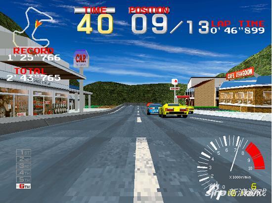 1994年《山脊赛车》的游戏画面