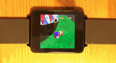 达人智能手表上玩N64版马里奥
